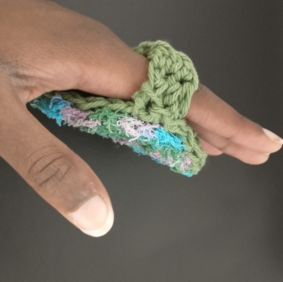 Reversible Dish/Body Scrubby with Handle - Crochet - Picture 3 of 7